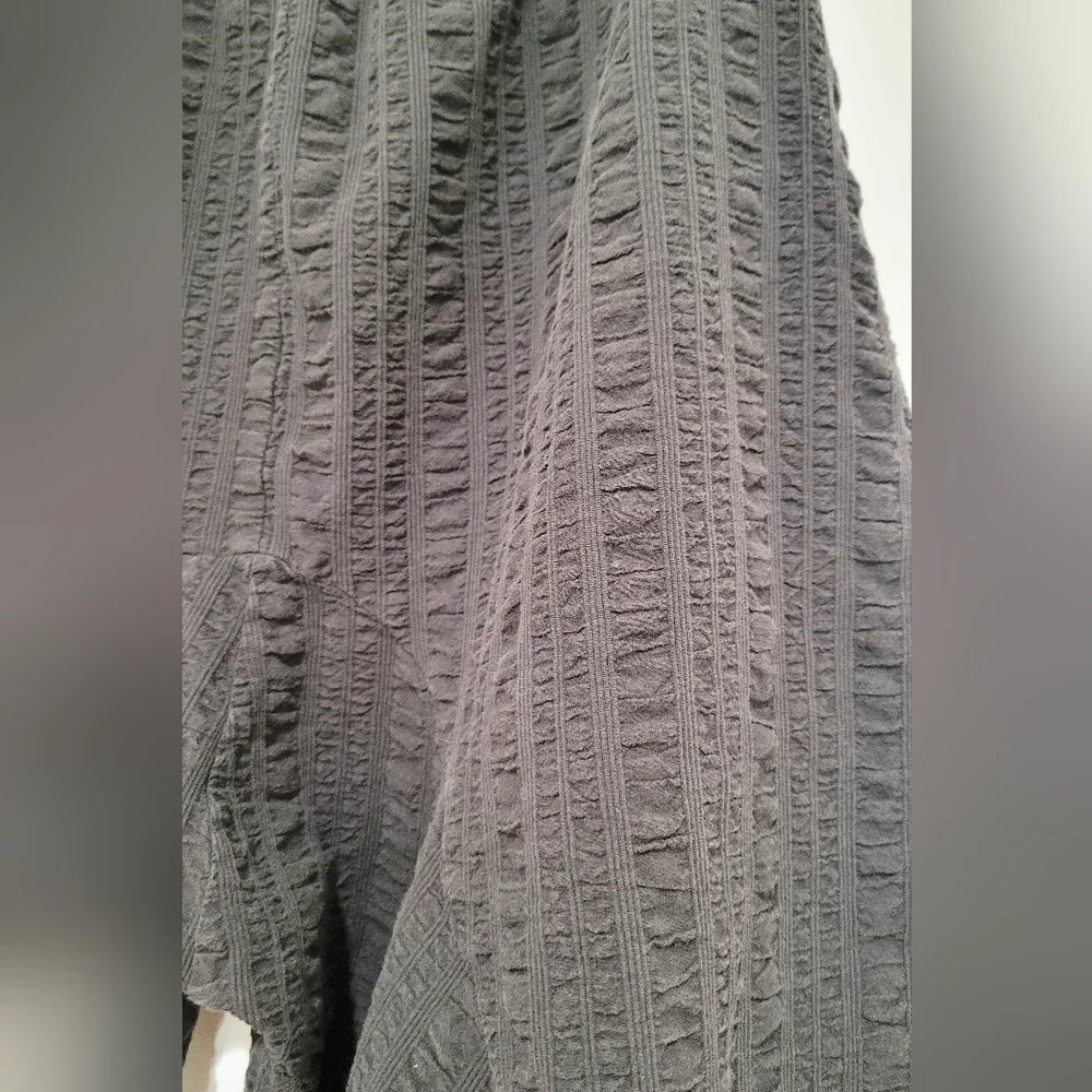 IOR Boho Black Textured Wide-Leg Cotton Harem Pants | Size L/XL - Picture 3 of 5